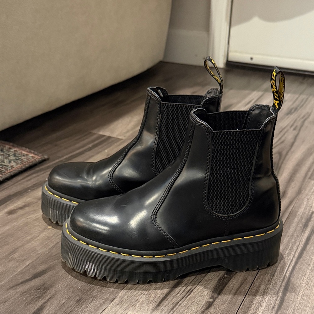 Dr. Martens Black Platform Chelsea Boots
